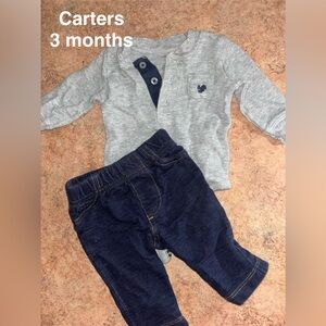 Carter's Gray and Navy Kids Matching Set